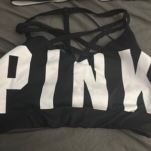 PINK Black and White Sports Bra